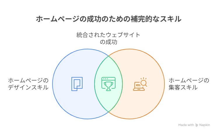 ホームページの成功のための補完的なスキル