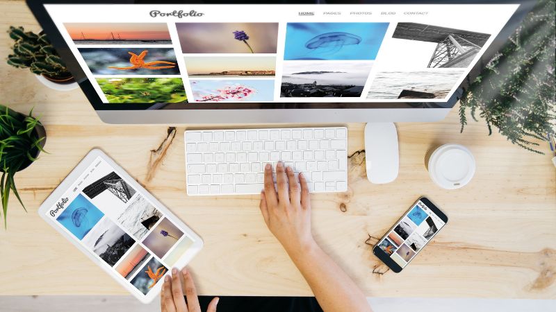 ホームページ内ポートフォリオ